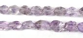 Amethyst Faceted Nugget app 16mm 40cm strand-beads incl pearls-Beadthemup