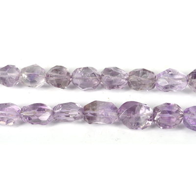 Amethyst Faceted Nugget app 16mm 40cm strand