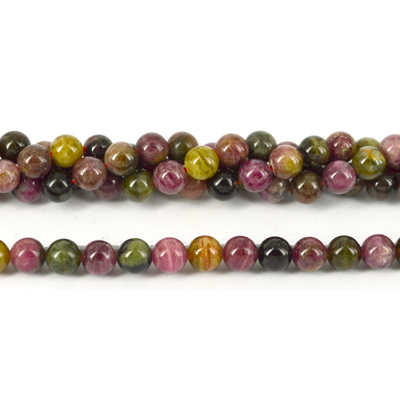 Tourmaline Polished Round 9mm beads per strand 44 Beads