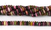 Tourmaline Polished Rondel 8mm beads per strand 40cm-beads incl pearls-Beadthemup