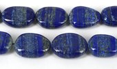 Lapis Polished Oval 35x20mm strand 40cm-beads incl pearls-Beadthemup