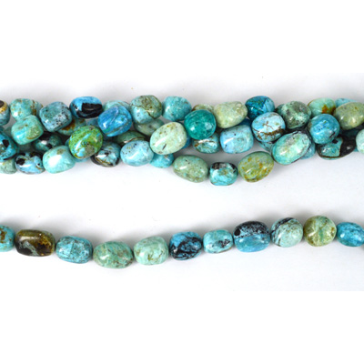 Blue Opal Africa Polished Nugget app 12x16mm strand 24 beads