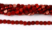 Red Coral Coin 8mm strand 49Beads-beads incl pearls-Beadthemup