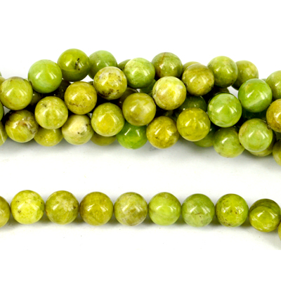 Chinese Green Garnet Polished Round 10mm beads per strand