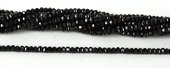 Black Spinel diamond cut rondel 4x3mm 40cm-beads incl pearls-Beadthemup