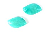 Amazonite Peru A Polished Briolette 14x25mm P-beads incl pearls-Beadthemup