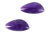 Amethyst A Polished Briolette 12x25mm Pair-beads incl pearls-Beadthemup