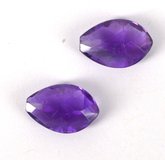 Amethyst A Faceted Briolette 10x15mm Pair-beads incl pearls-Beadthemup
