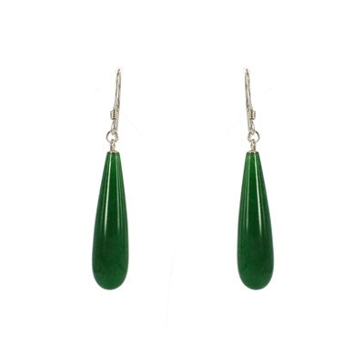 Green Adventurine Sterling Silver Polished Earring s