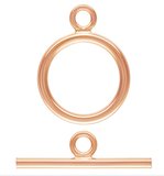 14k ROSE Gold filled clasp Toggle 11mm ring-findings-Beadthemup