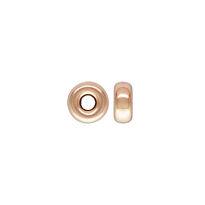 14k ROSE Gold Filled bead Rondel 3mm 5 pack