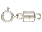 Sterling Silver Clasp magnetic 4.5mm with 5mm spring ring-findings-Beadthemup