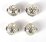 Silver Plate Copper Bead Round 14x16mm 4 pack