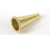 Gold plate Copper Cone 21x13mm 4 pack-findings-Beadthemup