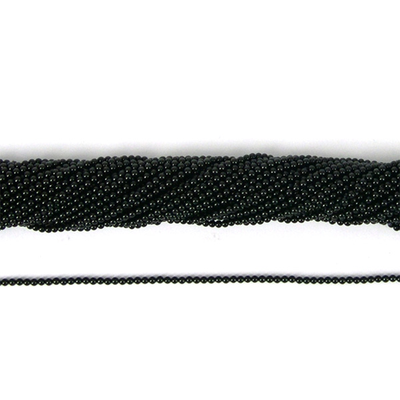Onyx Polished Round 3mm beads per strand 122 beads
