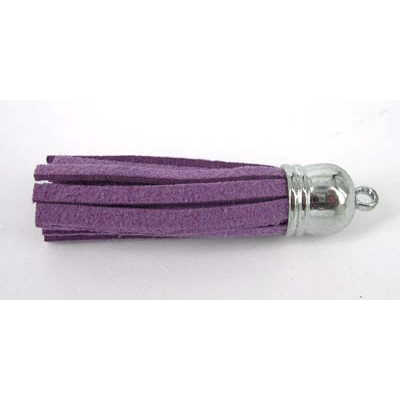 Faux suede 55mm Tassel 2 pack Purple
