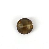 Smokey Quartz Faceted Coin 9mm bead-beads incl pearls-Beadthemup