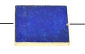 Lapis Dyeded Rectangle 50x40mm gold colour bez-beads incl pearls-Beadthemup