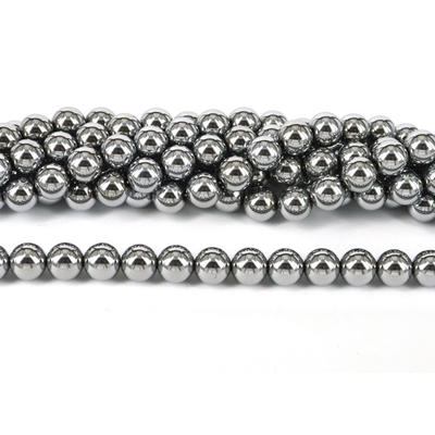 Hematite plated Silver Colour 10mm Round beads 41 per strand