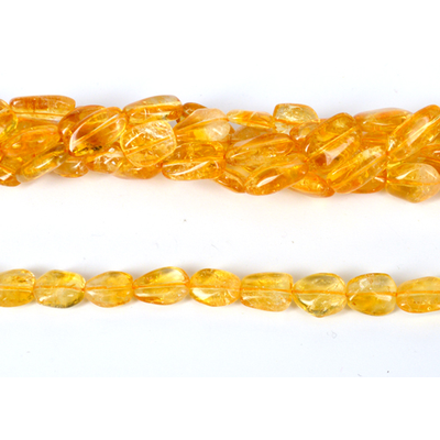 Citrine Polished nugget approx 12mm strand