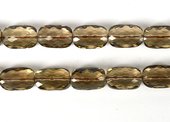 Smokey Quartz Faceted Cushion 12x18mm EACH bead-beads incl pearls-Beadthemup