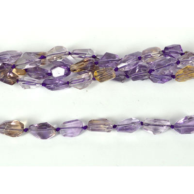 Ametrine Faceted Nugget approx 11-12mm Strand