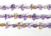 Ametrine Faceted Nugget approx 15mm Strand-beads incl pearls-Beadthemup