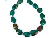Chrysocolla A Grade Polished flat nugget approx 24-30mm EACH bead-beads incl pearls-Beadthemup