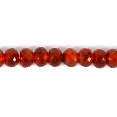 Carnelian Faceted Rondel 8x5mm EACH bead