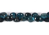 Blue Topaz London Faceted Onion 7x7mm EACH bead-beads incl pearls-Beadthemup