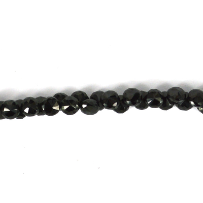 Spinel Black Faceted Onion Approx  6x5mm EACH bead