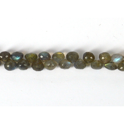 Labradorite Faceted Onion Approx  6x6mm EACH bead