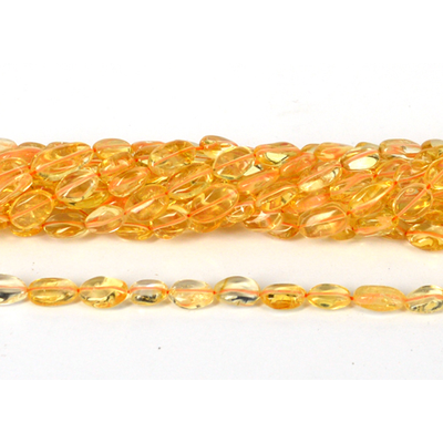 Citrine polished mani approx 8x4mm strand app 38 beads