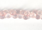 Rose Quartz Faceted Onion 8x9mm EACH bead-beads incl pearls-Beadthemup