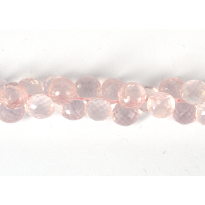 Rose Quartz Faceted Onion 8x9mm EACH bead