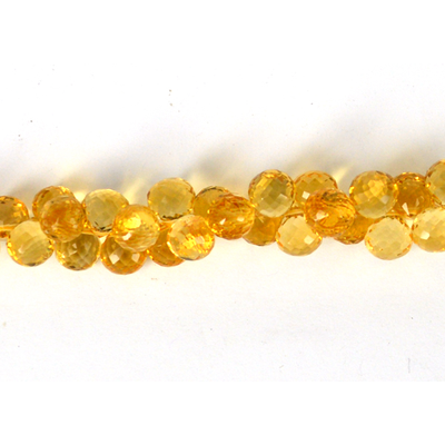 Citrine Faceted Onion 6x6mm EACH bead