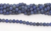 Dumortierite Matt Round 8mm strand 49 beads-beads incl pearls-Beadthemup