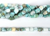 Larimar polished nugget 8x12mm Strand 33 beads per strand-beads incl pearls-Beadthemup