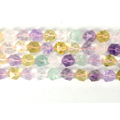 Multi Stone star cut 10mm strand 30 beads