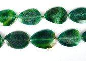 Agate Flat slice crackled dyed green 60x40mm EACH bead-beads incl pearls-Beadthemup