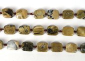 Banded Agate Rectangle 16x20mm strand 15 beads-beads incl pearls-Beadthemup
