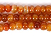 Agate Dyed Orange polished rondel 16x11mm strand 32 beads-beads incl pearls-Beadthemup