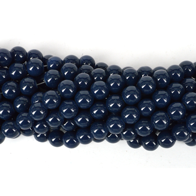 Glass bead strand 80cm long 10mm Dark Blue