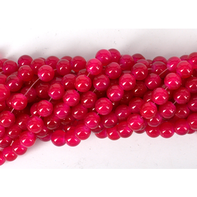 Glass bead strand 80cm long 10mm Hot Pink