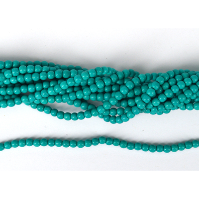 Howlite Dyed Aqua Green Round 4mm strand 102 beads