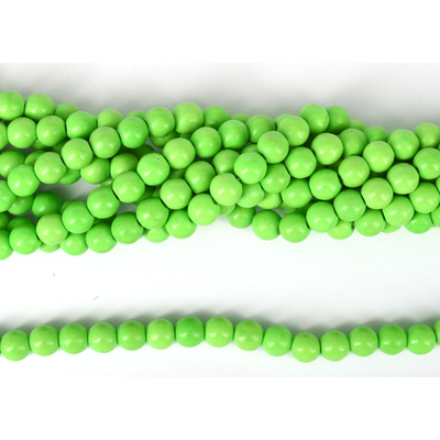 Howlite Dyed Green lime Round 10mm strand 42 beads