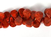 Sponge Coral top drill Teardrop approx 18x10mm strand approx 74 beads-coral-Beadthemup