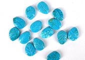Howlite Dyed Carved Leaf 13x18mm EACH bead-howlite-Beadthemup