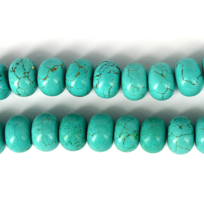 Howlite Dyed Rondel 13x18mm EACH bead