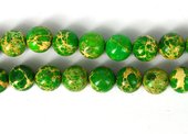 Emperial jasper Dyed Green round 12mm strand 32 beads-jasper-Beadthemup